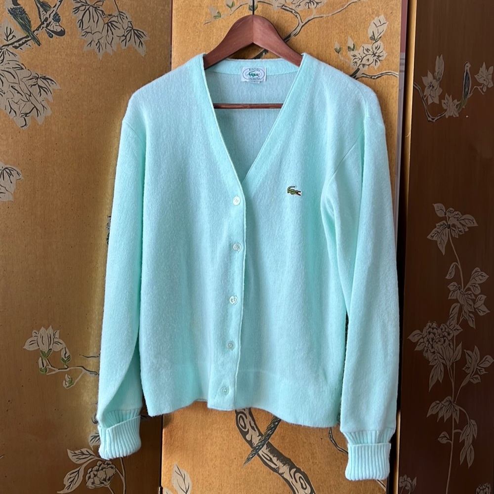 Mint Green IZOD Lacoste cardigan